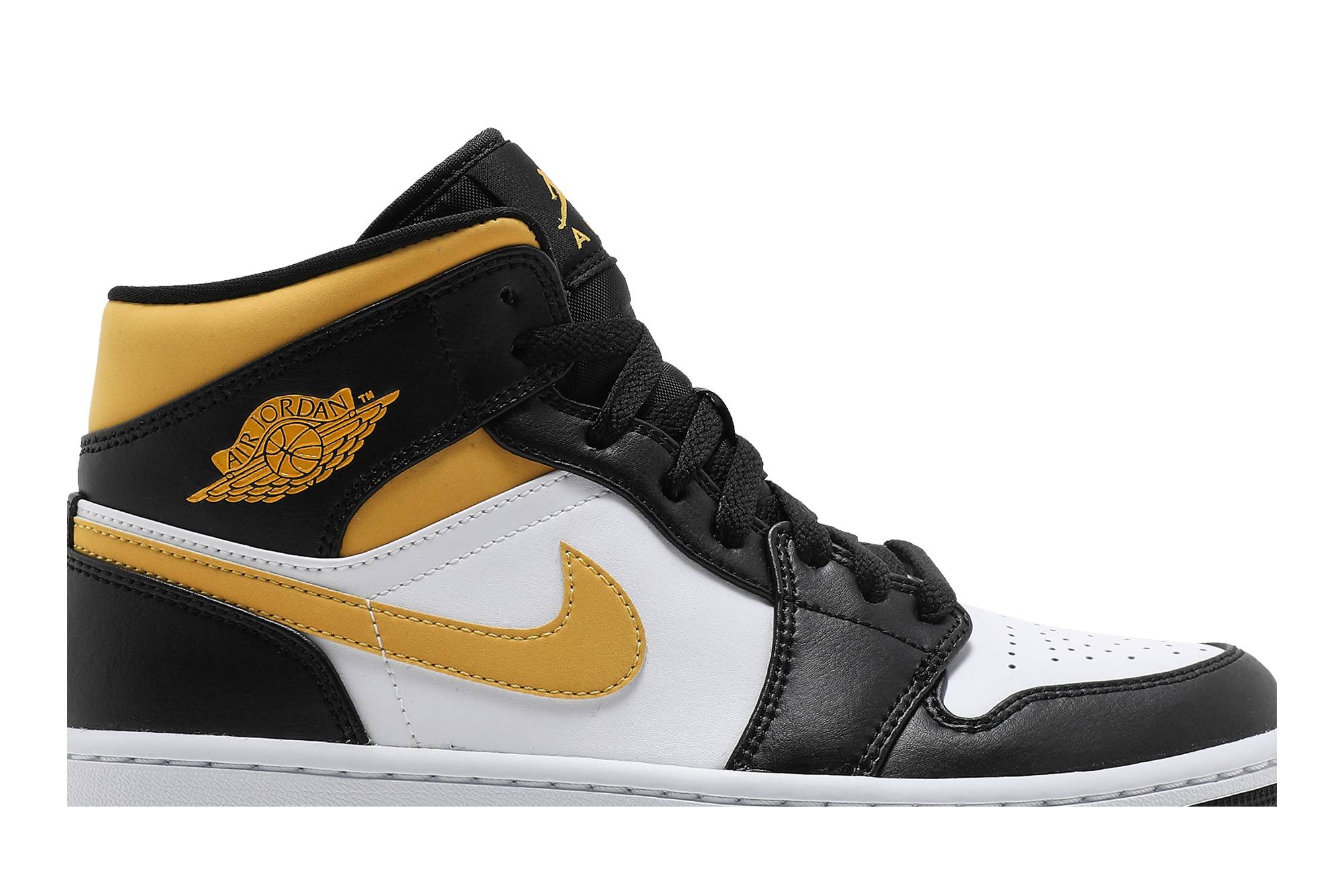 Air Jordan 1 Mid 'Black University Gold' 554724-177-3