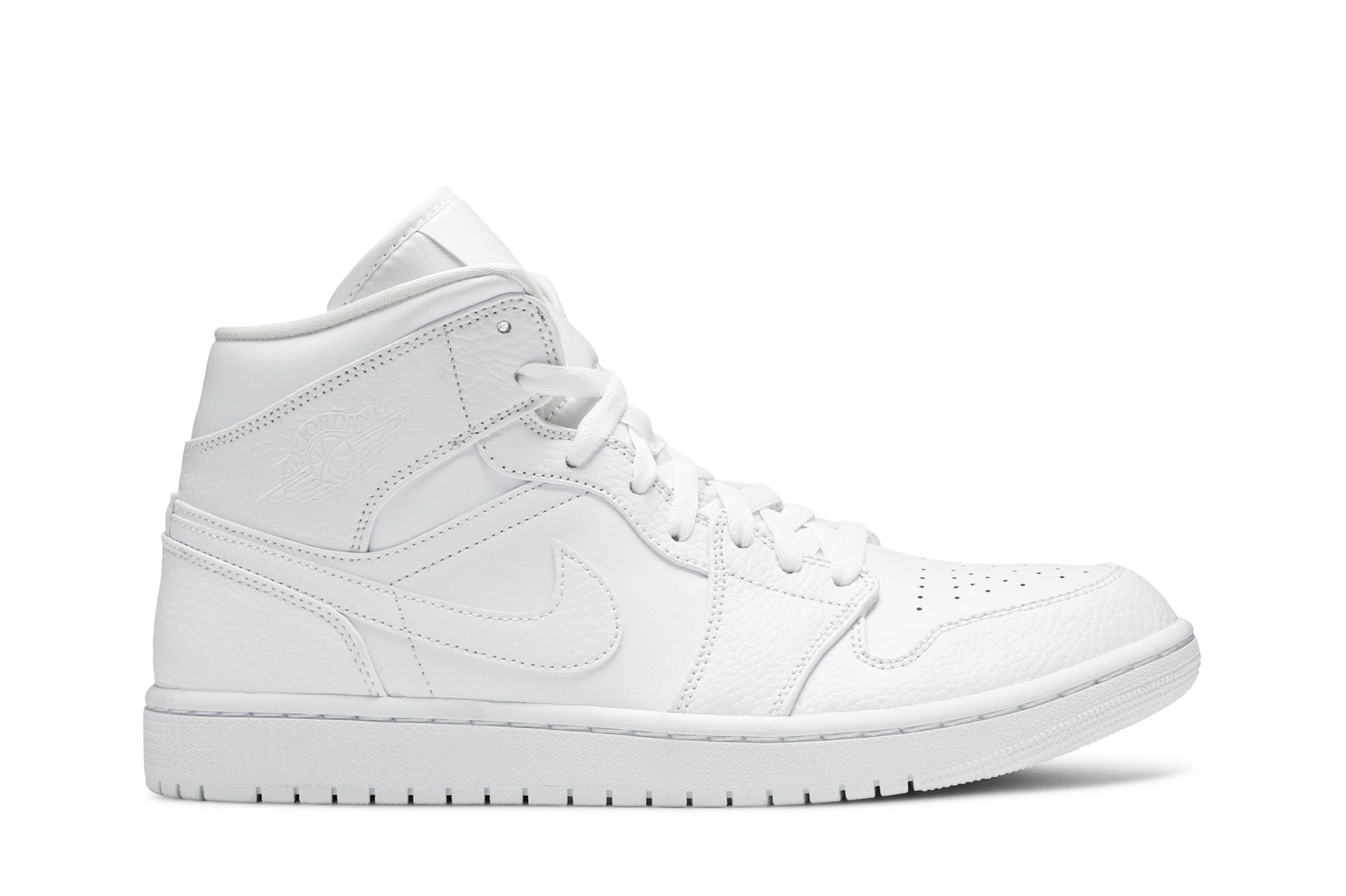 Air Jordan 1 Mid 'Triple White' 554724-130-8