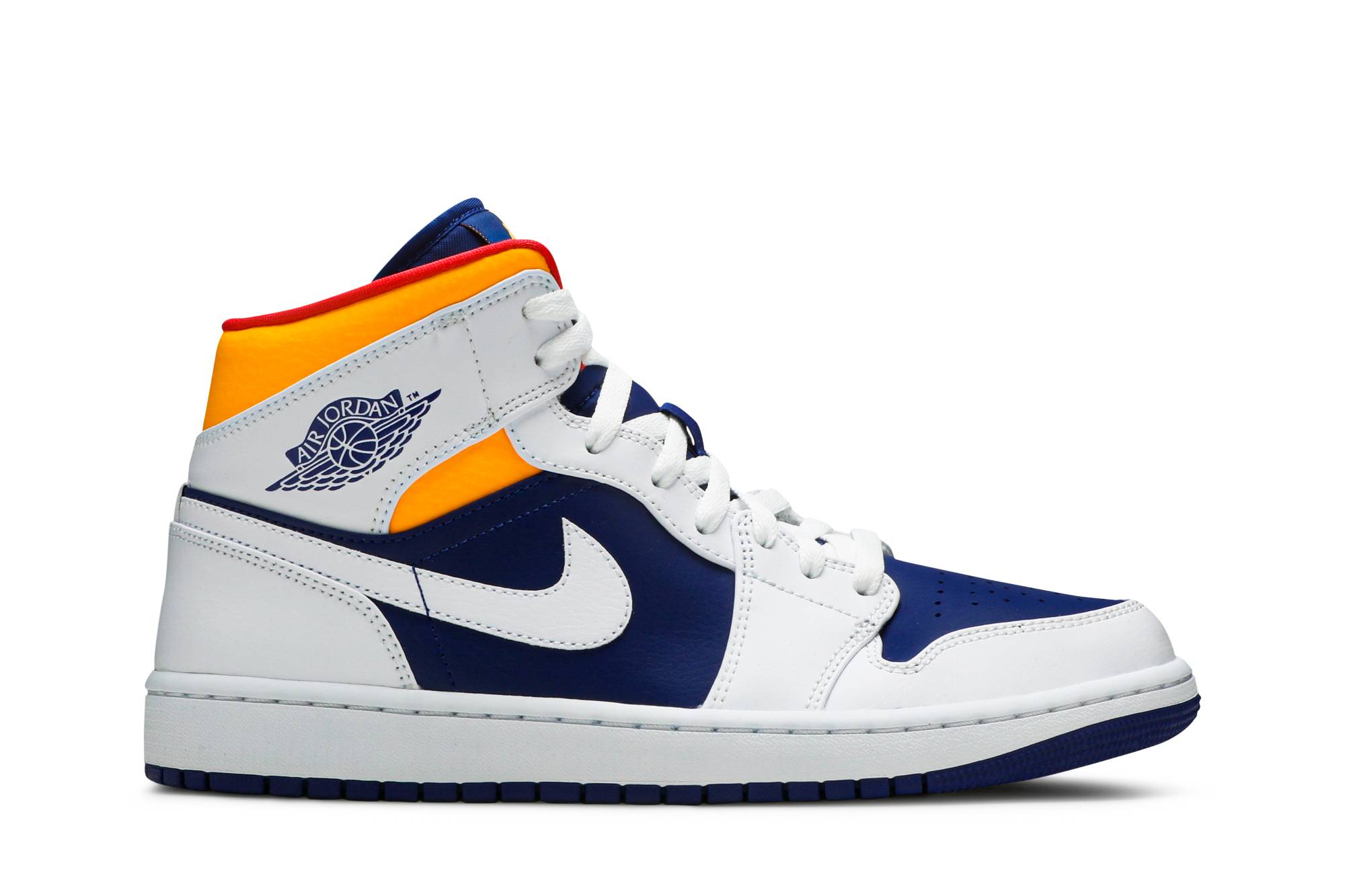 Air Jordan 1 Mid 'White Deep Royal Blue' 554724-131-8