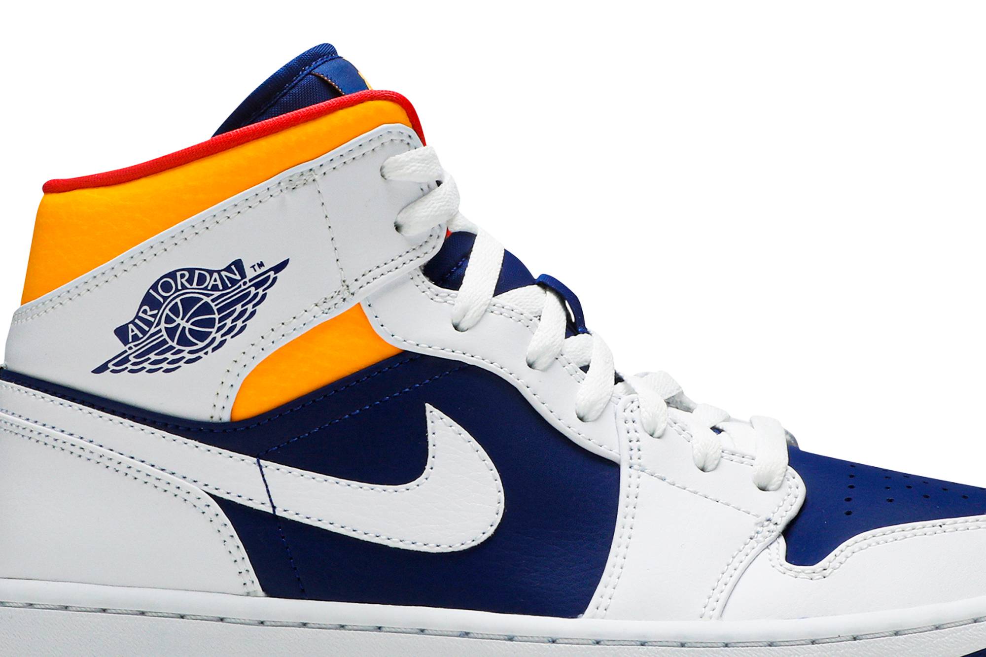 Air Jordan 1 Mid 'White Deep Royal Blue' 554724-131-7