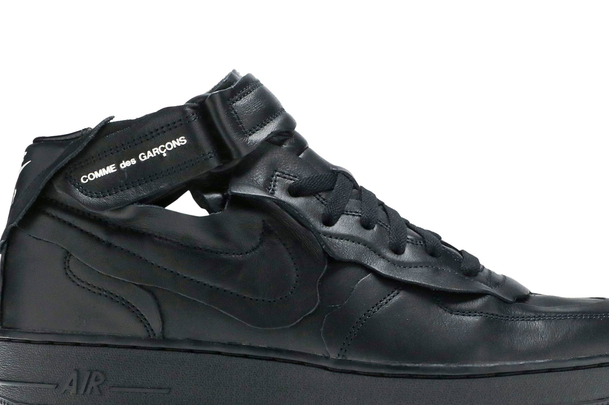 Comme des Garçons x Nike Air Force 1 Mid 'Triple Black' DC3601-001-7