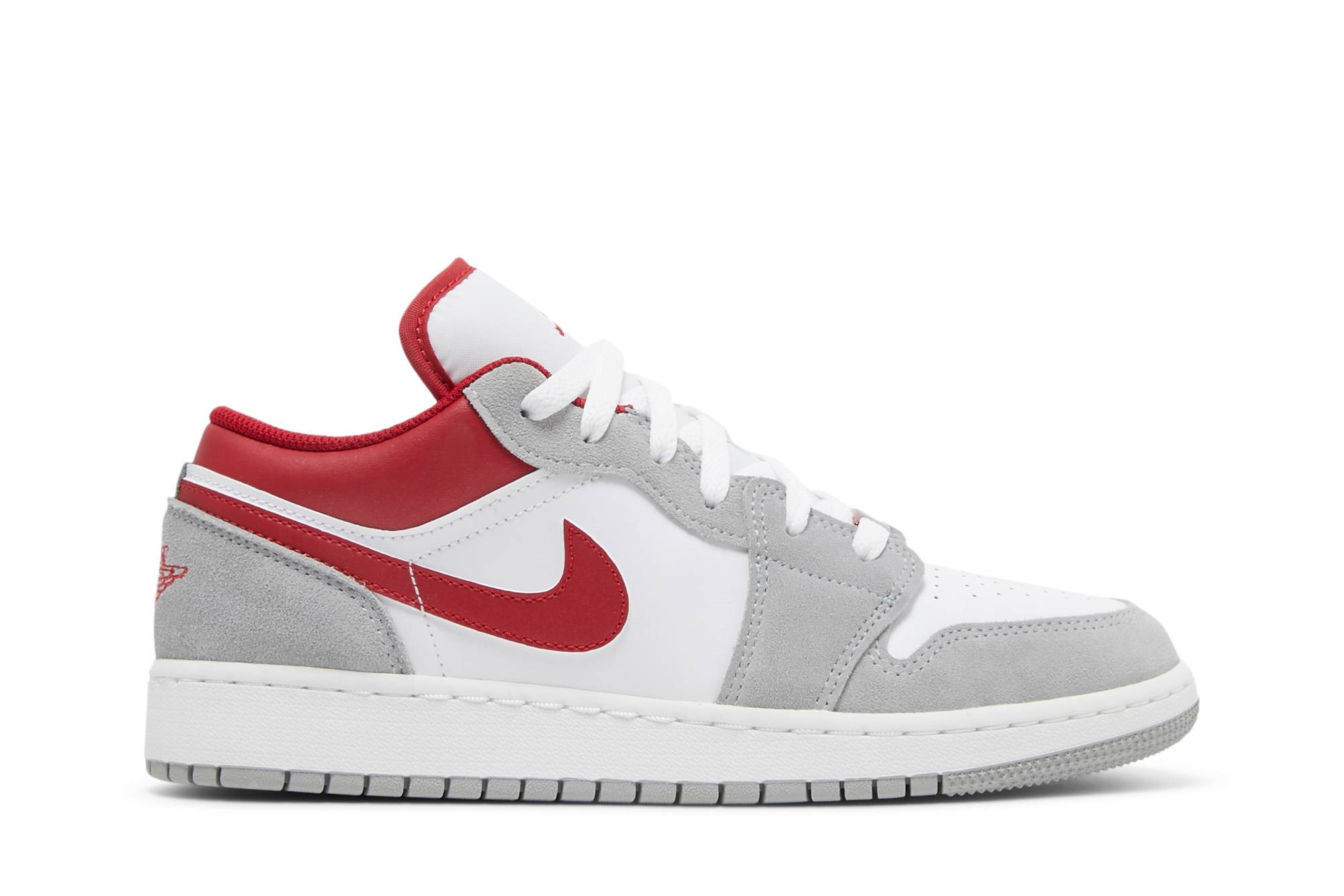 (Grade School) Air Jordan 1 Low SE 'Light Smoke Grey Gym Red' DM0589-016-8