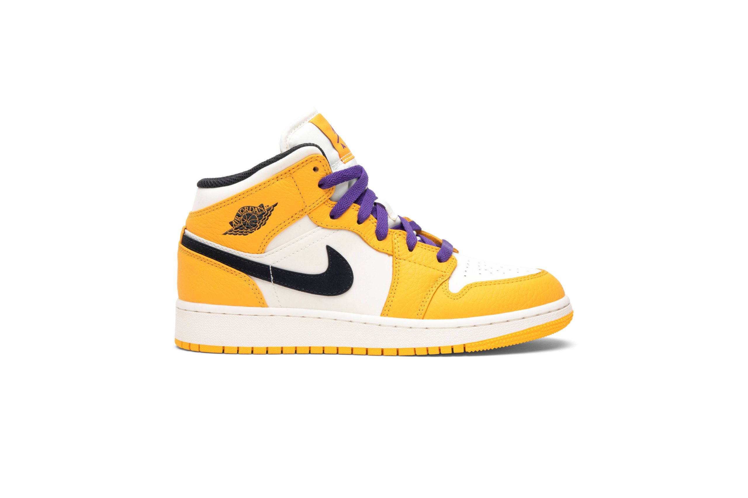 (Grade School) Air Jordan 1 Mid 'Lakers' BQ6931-700-8