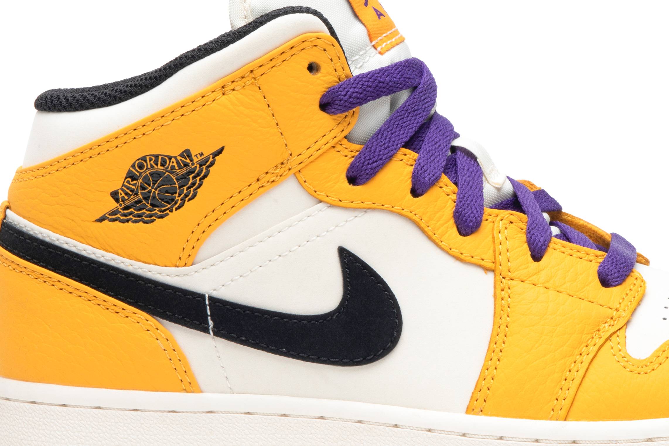 (Grade School) Air Jordan 1 Mid 'Lakers' BQ6931-700-6