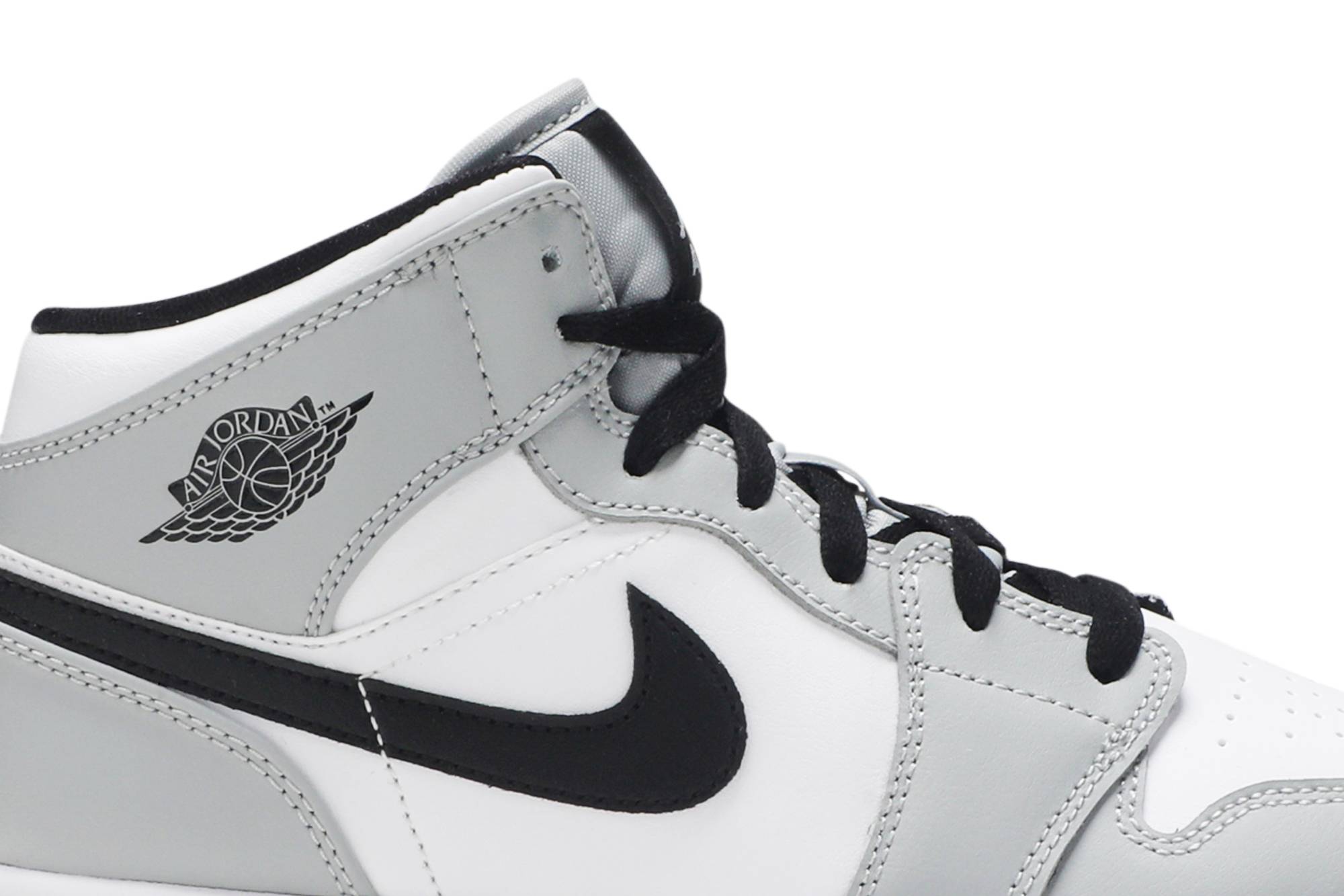 (Grade School) Air Jordan 1 Mid 'Light Smoke Grey' 554725-092-8