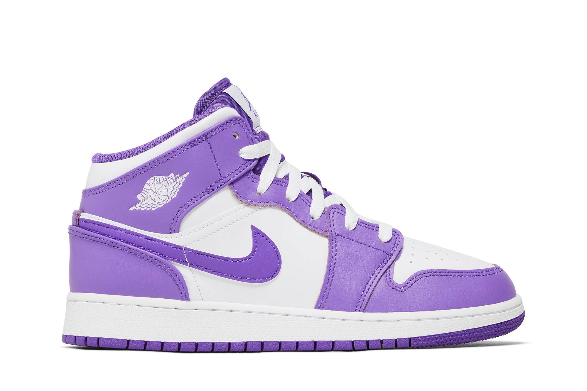 (Grade School) Air Jordan 1 Mid 'White Purple' DQ8423-511-8