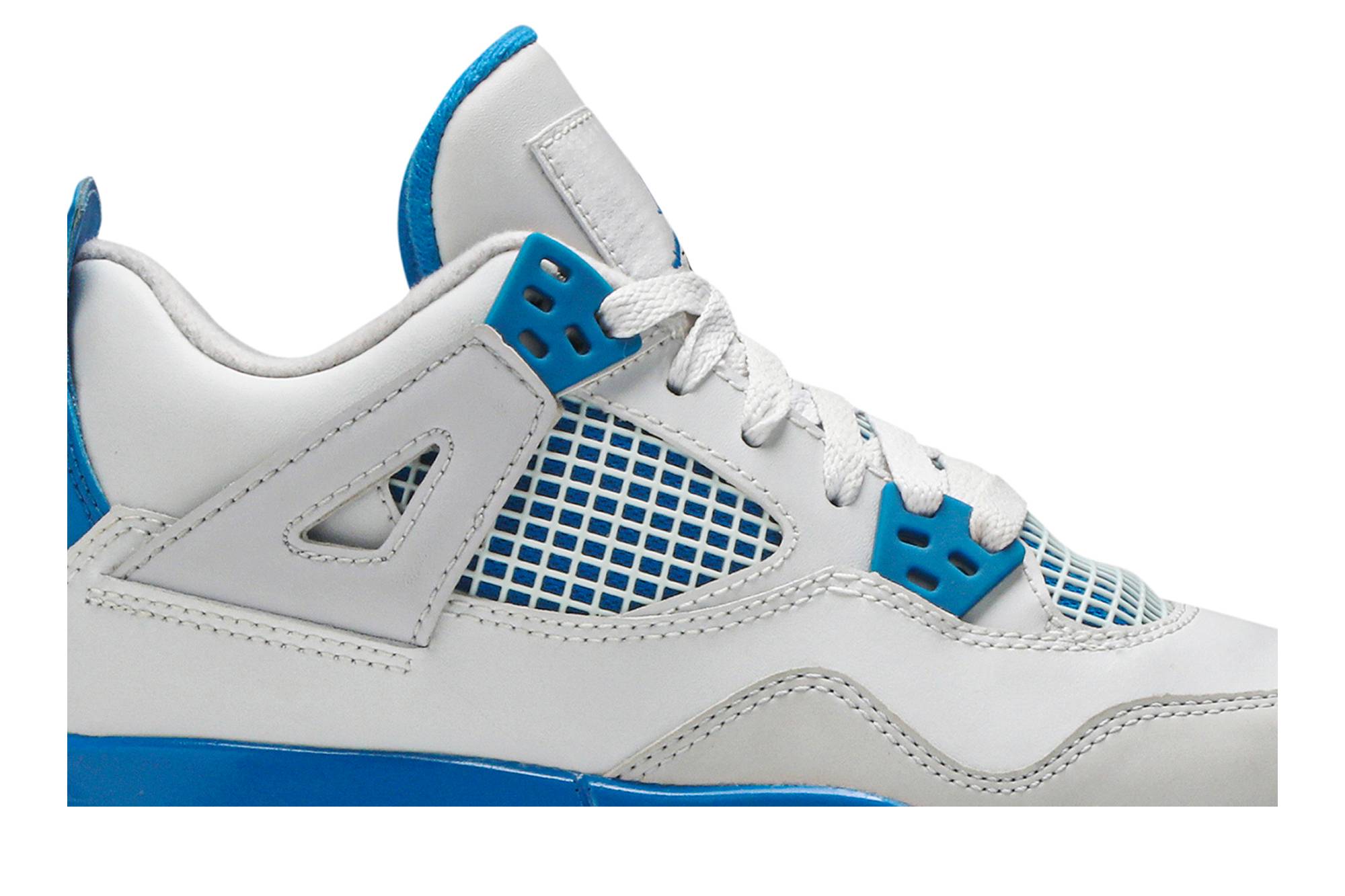 (Grade School) Air Jordan 4 Retro 2012 'Military Blue' 408452-105-7