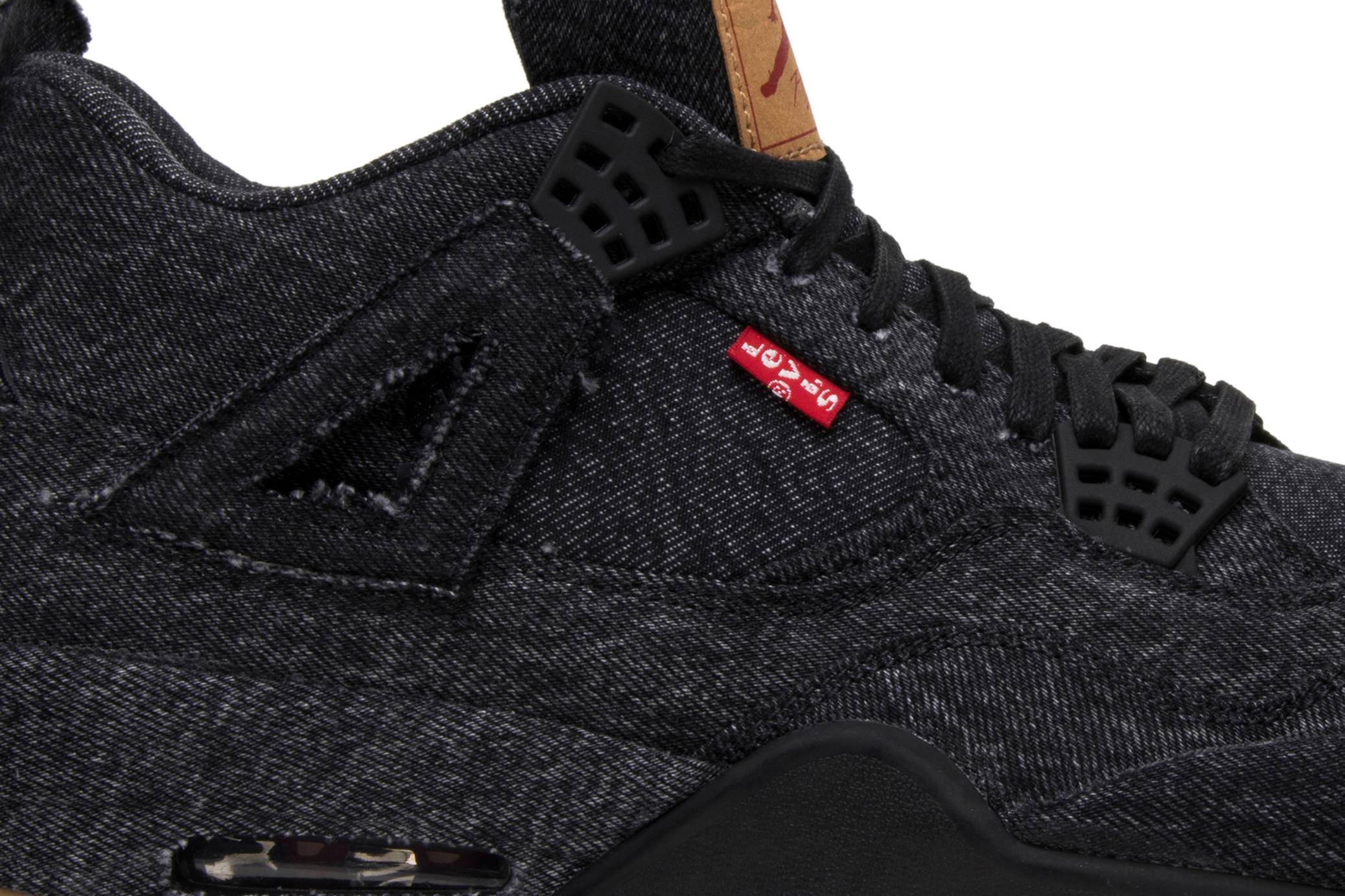 Levi's x Air Jordan 4 Retro 'Black Denim' (Blank Tag) AO2571-001-6