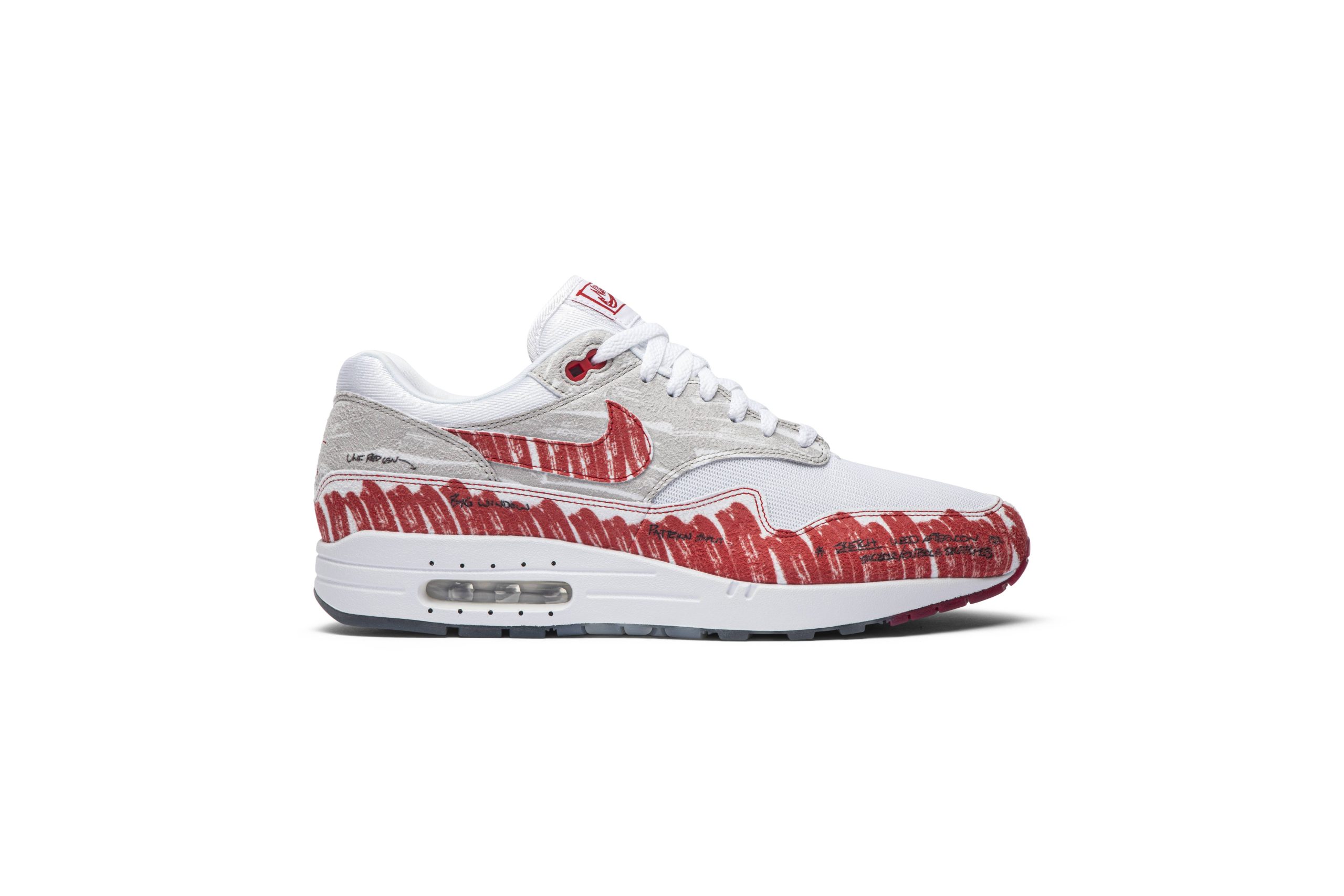 Nike Air Max 1 'Sketch To Shelf - University Red' CJ4286-101-8