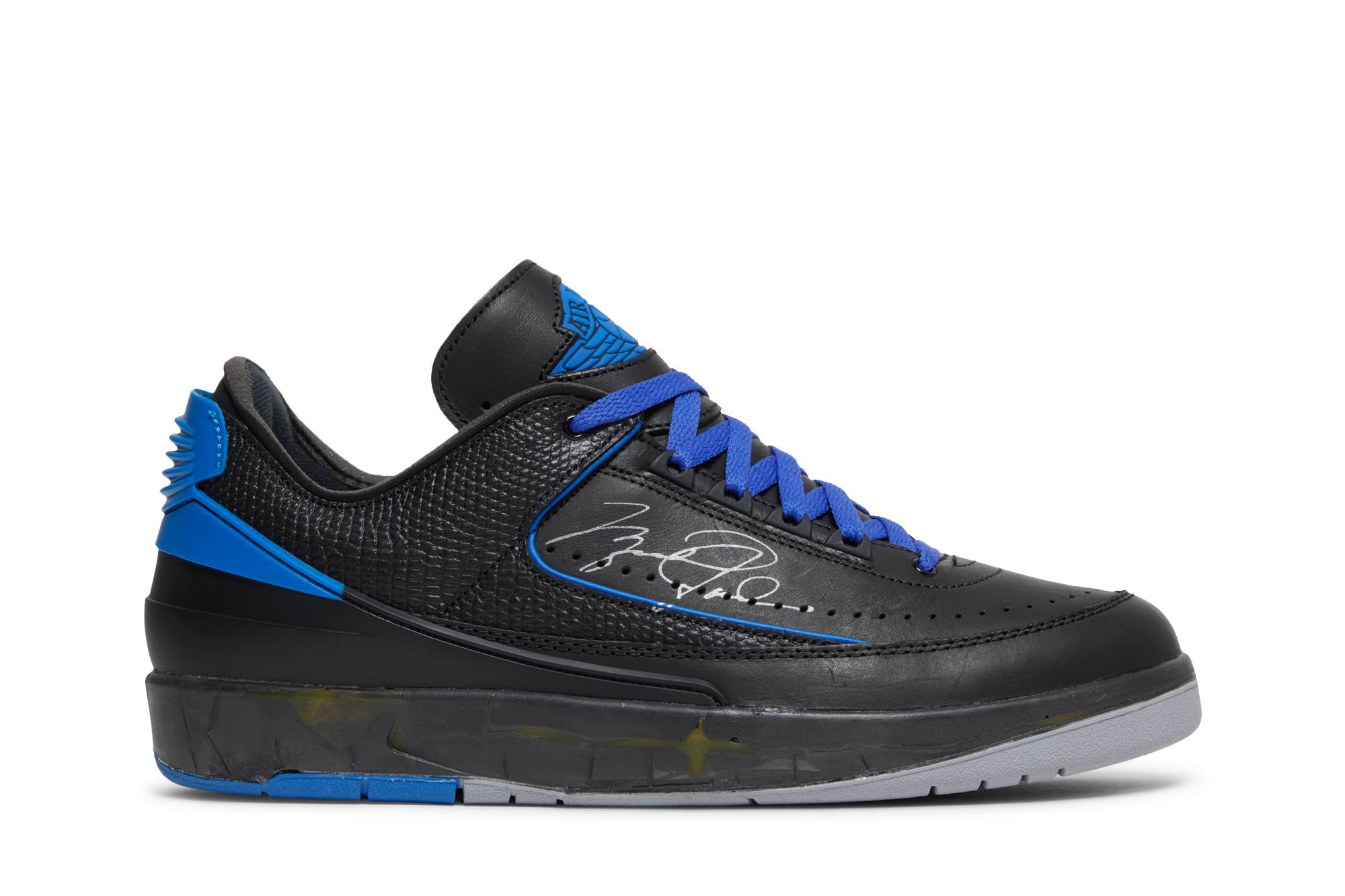 Off-White x Air Jordan 2 Retro Low SP 'Black Royal' DJ4375-004-11