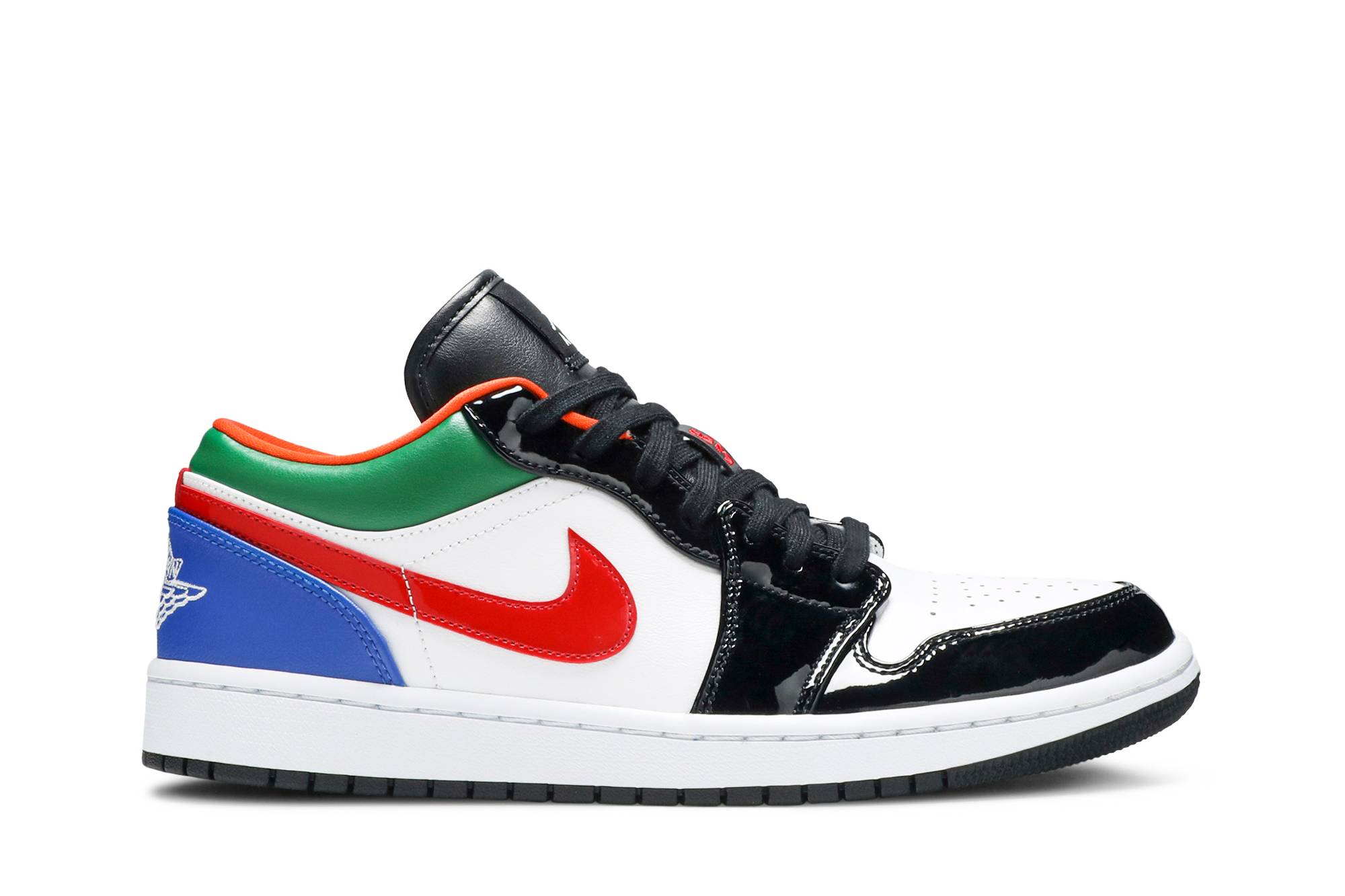 (Women) Air Jordan 1 Low Multi-Color Black Toe CZ4776-101-8