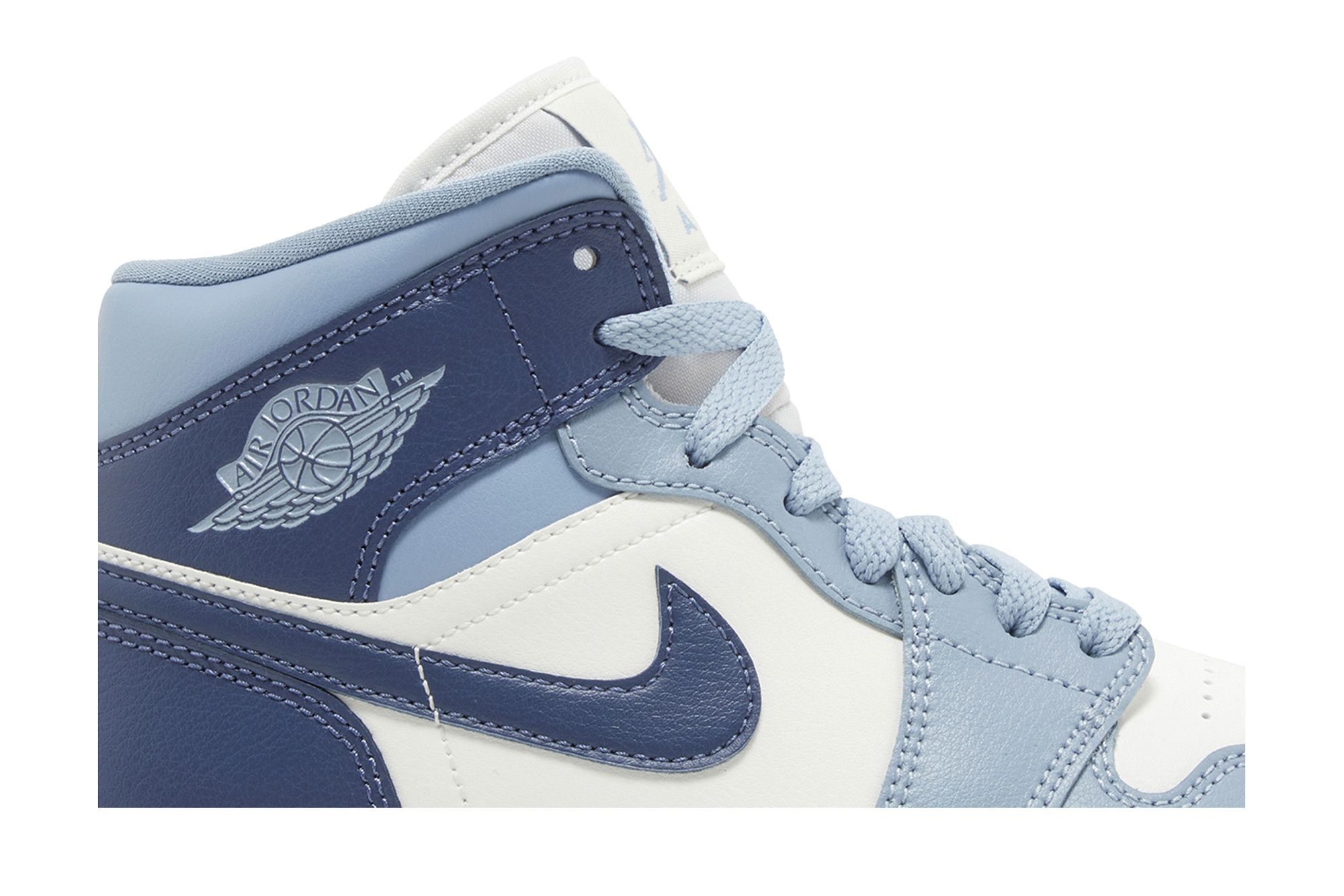 (Women) Air Jordan 1 Mid 'Sail Diffused Blue' BQ6472-140-6